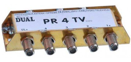 PR4met, Pasivni razdelnik za 4 TV unutrašnja montaža