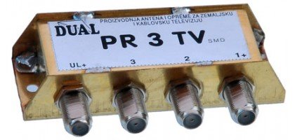 PR3met, Pasivni razdelnik za 3 TV unutrašnja montaža
